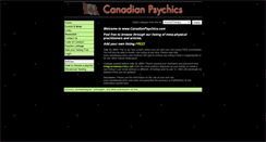 Desktop Screenshot of canadianpsychics.com